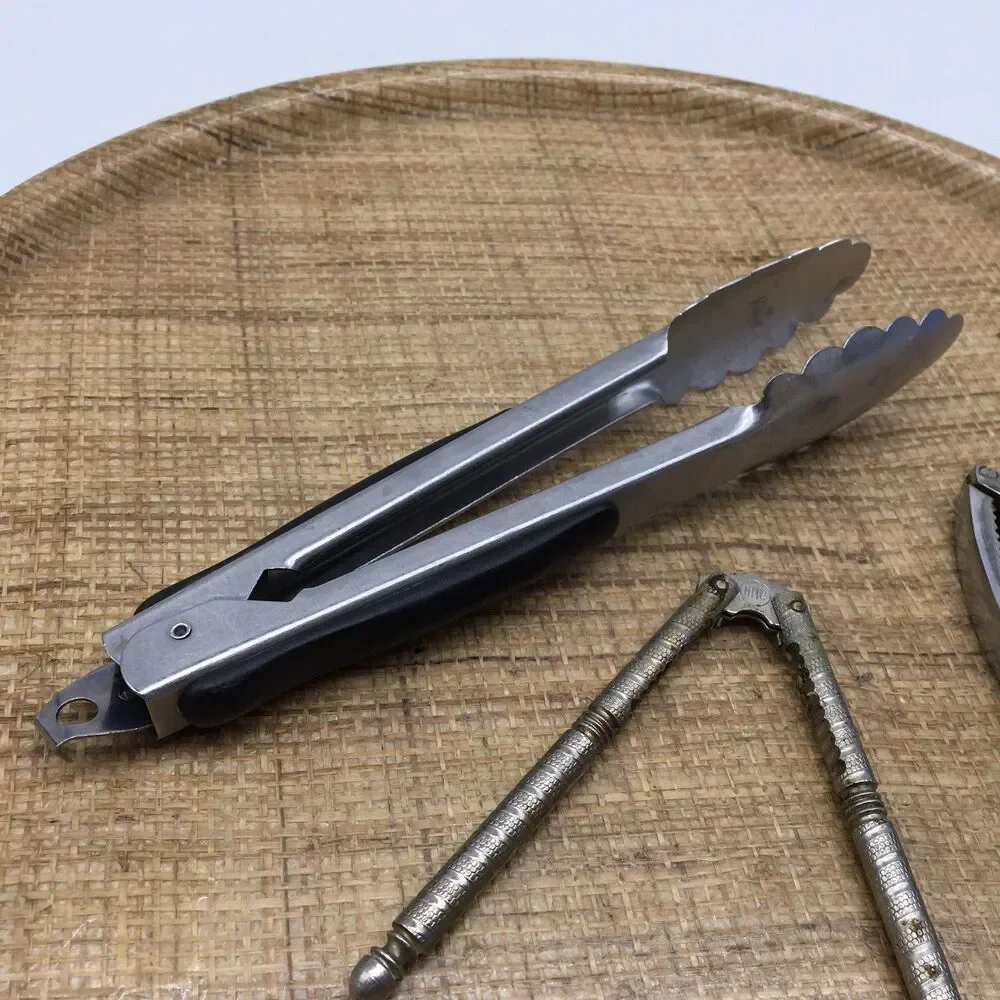 Vtg Kitchen Tools Lot  Locking Tongs HMO Nut Crackers Seafood Nut Cracker Taiwan